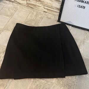 NEW YORK & COMPANY Elegant Black Wrap around Women's Wool Skirt